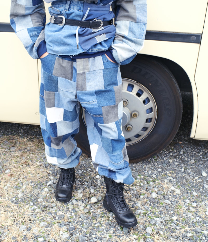 GVGV BLACK ジーヴィージーヴィーブラック PATCHWORK DENIM TOP