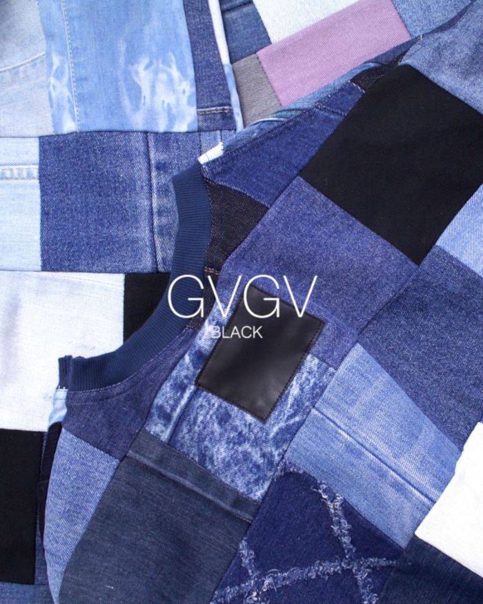 GVGV BLACK ジーヴィージーヴィーブラック PATCHWORK DENIM TOP
