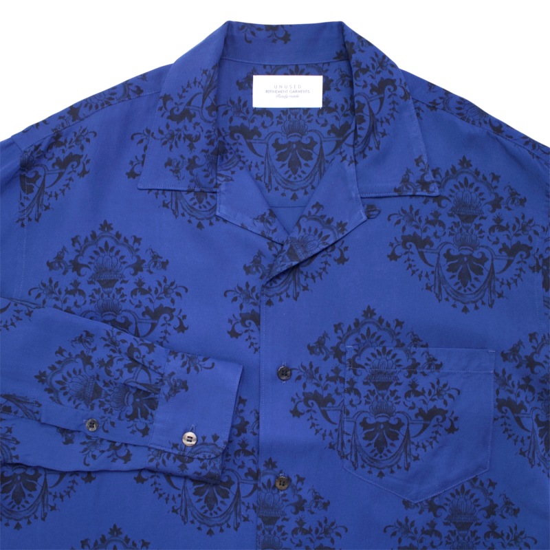 UNUSED アンユーズド 25SS US2501 Ornament long sleeve shirt (BLUE)