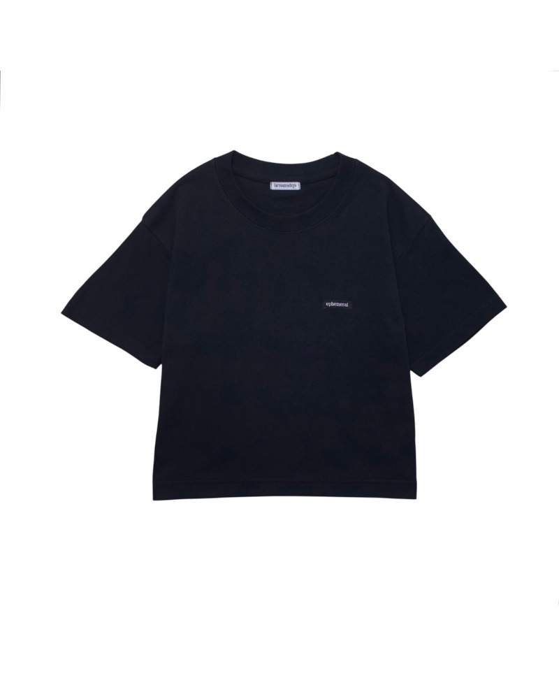 ephemeral エフェメラル LOGO CROPPED T-SHIRT (BLACK)