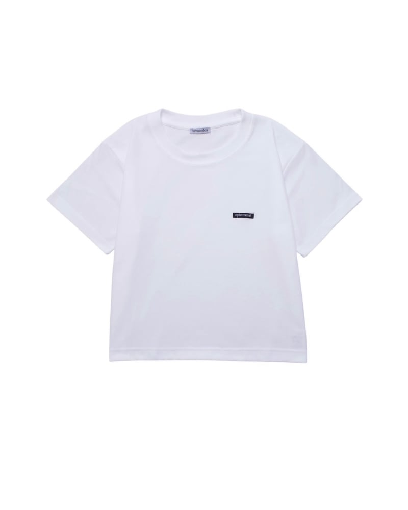ephemeral エフェメラル LOGO CROPPED T-SHIRT (WHITE)
