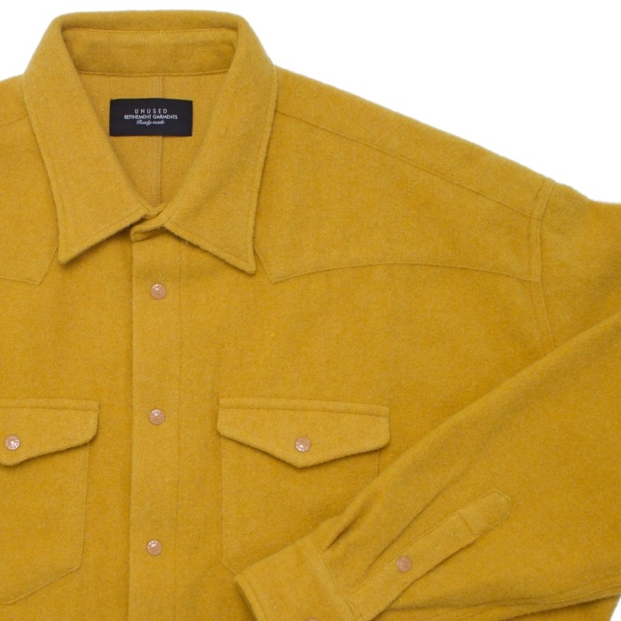 UNUSED アンユーズド 24AW US2453 Wool western shirt (MUSTARD)