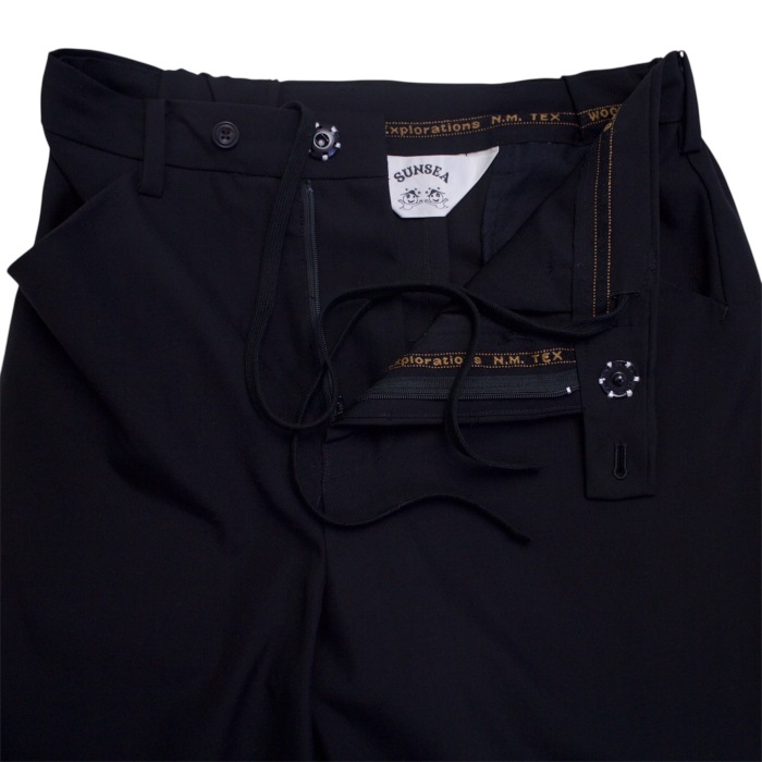 SUN SEA サンシー N.M BLUE OSMO w/耳 STRAIGHT PANTS (USED)
