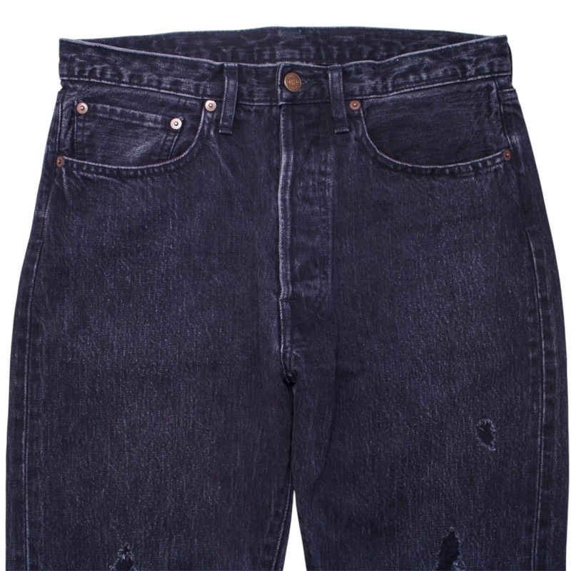 UNUSED アンユーズド UW1088 13oz Ripped Black Denim Pants  (USED)