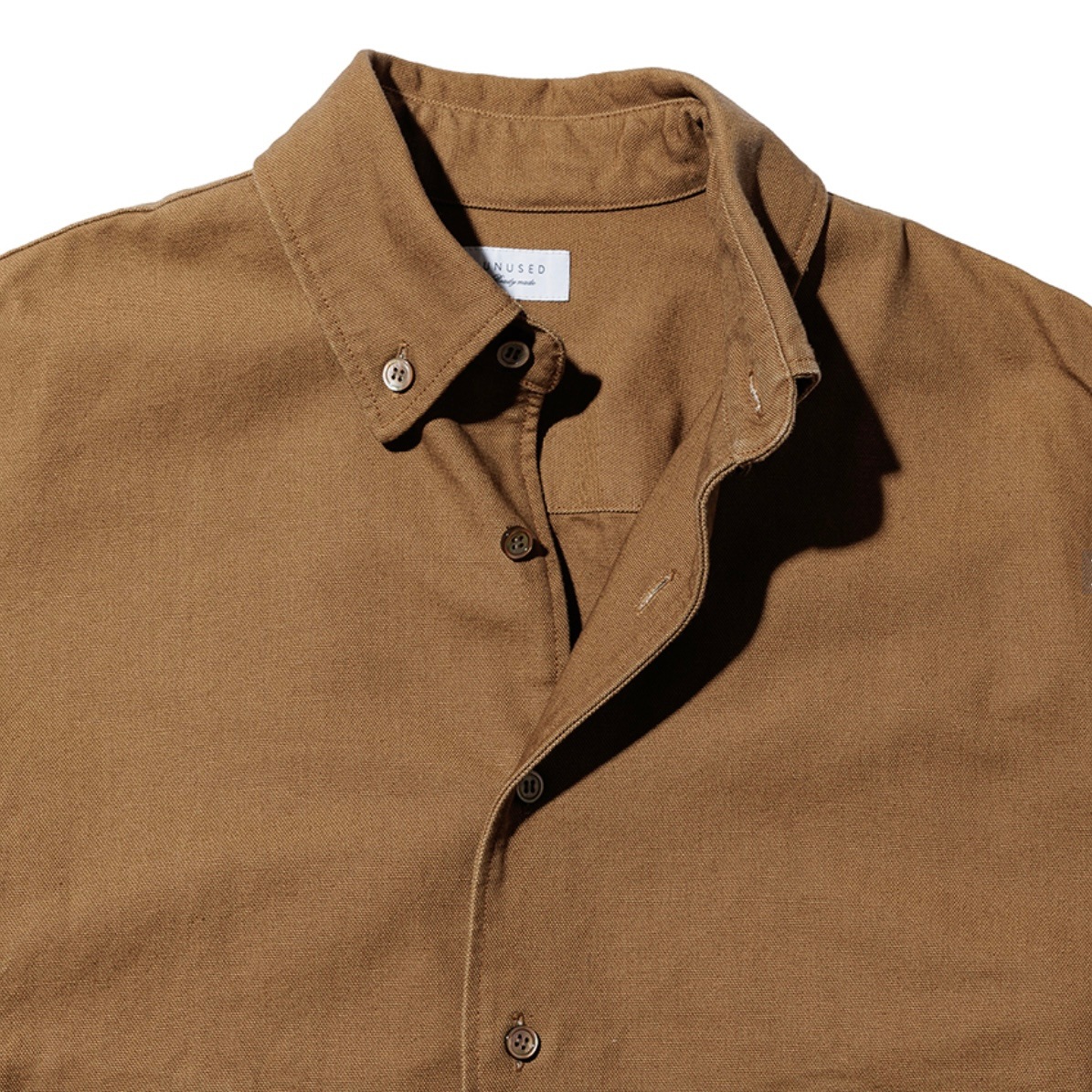 UNUSED アンユーズド 26SS US2541 Duck button down shirt (CAMEL)