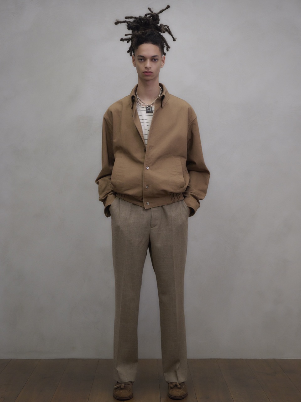 UNUSED アンユーズド 26SS US2541 Duck button down shirt (CAMEL)