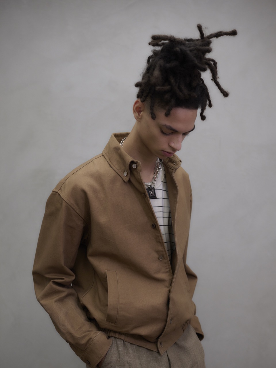 UNUSED アンユーズド 26SS US2541 Duck button down shirt (CAMEL)