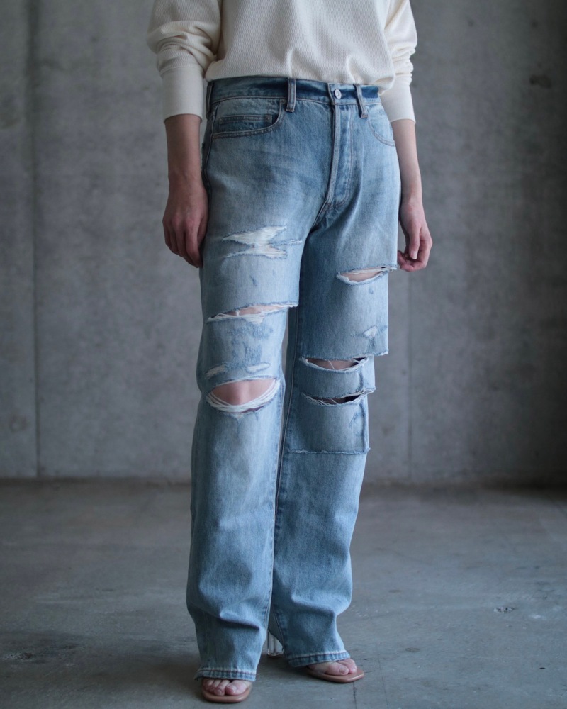 K3&CO. ケイスリーアンドコー DAMAGE DENIM PANTS
