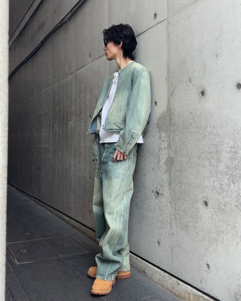 ROTOL ロトル TRIPLE SEAMS 6P DENIM WIDE DAMAGE