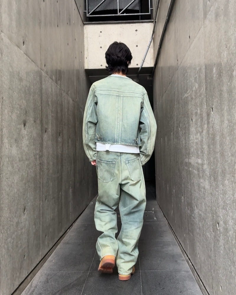 ROTOL ロトル TRIPLE SEAMS 6P DENIM WIDE DAMAGE
