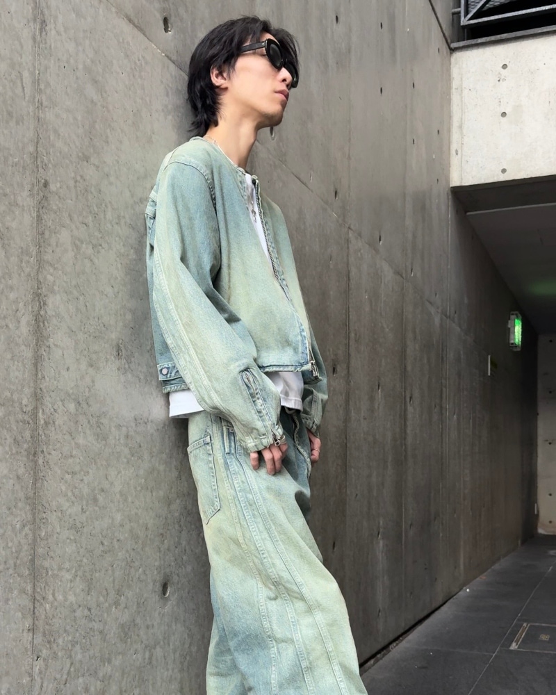 ROTOL ロトル TRIPLE SEAMS 6P DENIM WIDE DAMAGE