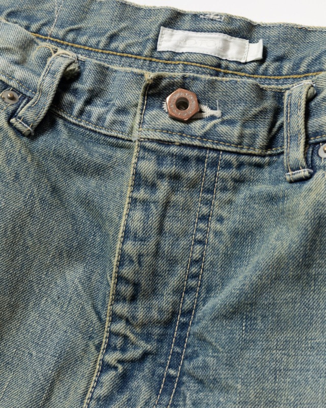 ROTOL ロトル TRIPLE SEAMS 6P DENIM WIDE DAMAGE