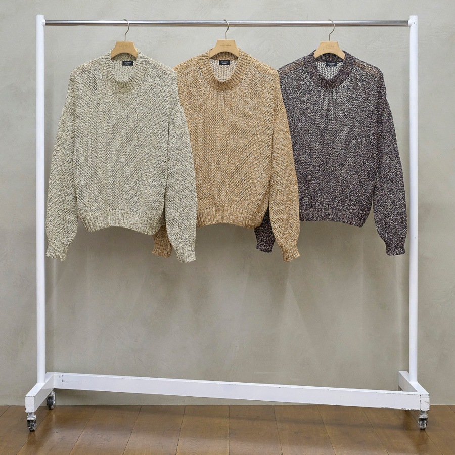 UNUSED アンユーズド 26SS US2556 Drop pullover knit (MINT×CAMEL)
