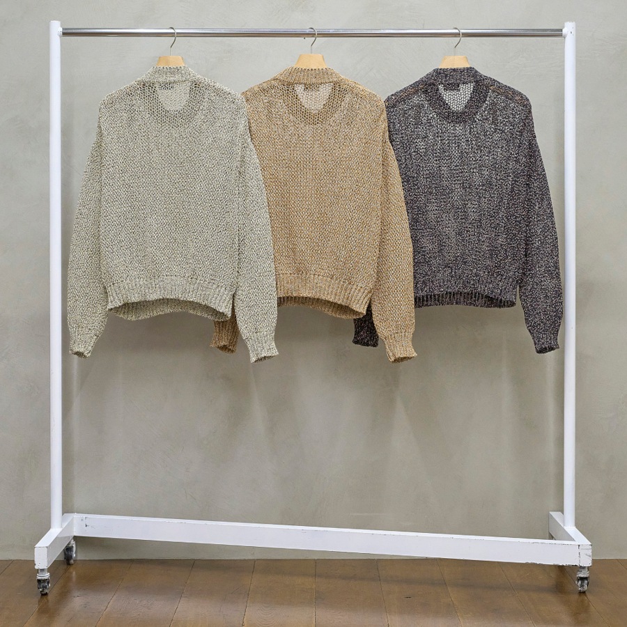 UNUSED アンユーズド 26SS US2556 Drop pullover knit (MINT×CAMEL)