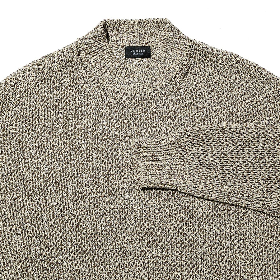UNUSED アンユーズド 26SS US2556 Drop pullover knit (YELLOW×BEIGE)