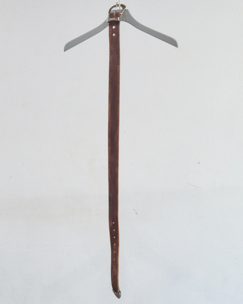 NVRFRGT ネヴァーフォーゲット 26SS 4C DISTRESSED LEATHER BELT (BROWN)