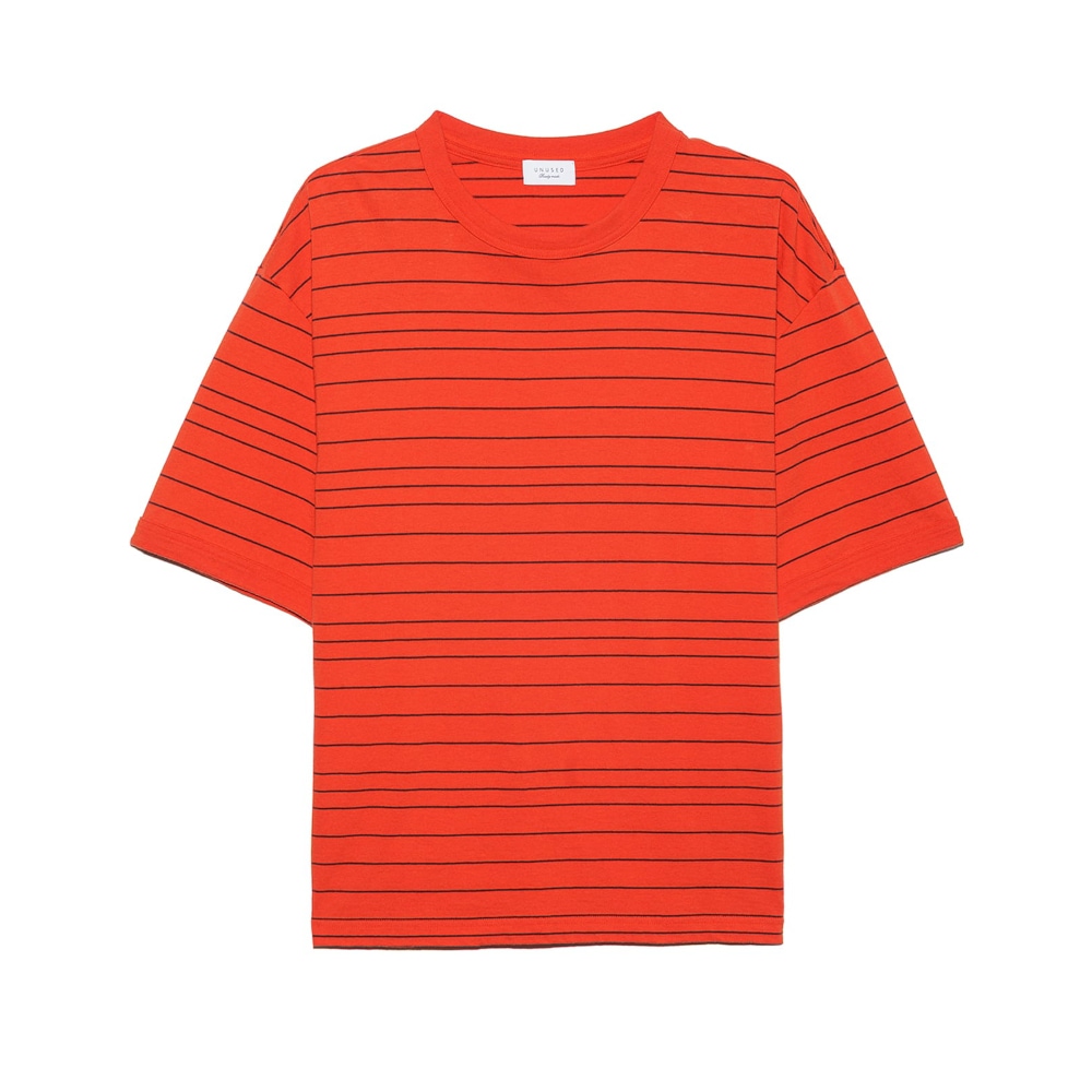 UNUSED アンユーズド 26SS US2543 Border short sleeve T-shirt (RED)