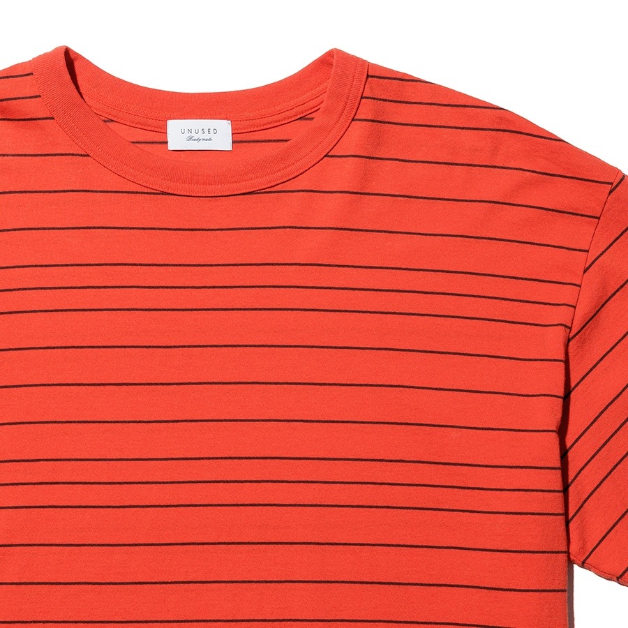 UNUSED アンユーズド 26SS US2543 Border short sleeve T-shirt (RED)