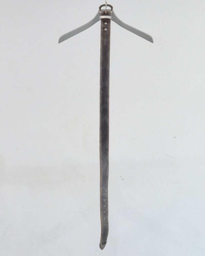 NVRFRGT ネヴァーフォーゲット 26SS 4C DISTRESSED LEATHER BELT (BLACK)