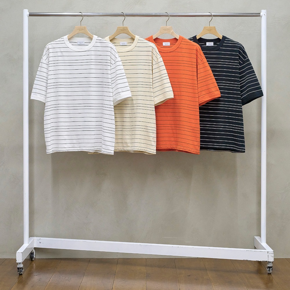 UNUSED アンユーズド 26SS US2543 Border short sleeve T-shirt (ECRU)