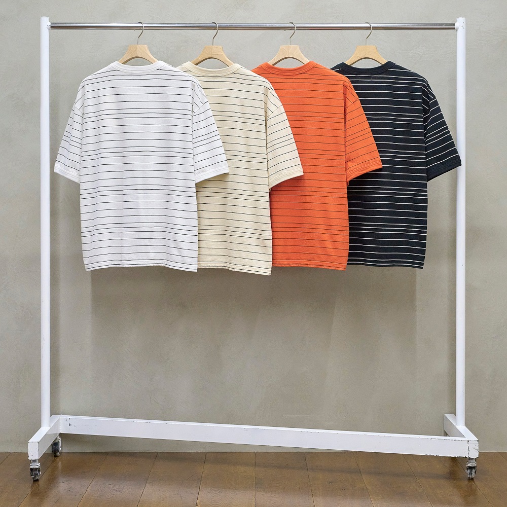 UNUSED アンユーズド 26SS US2543 Border short sleeve T-shirt (ECRU)