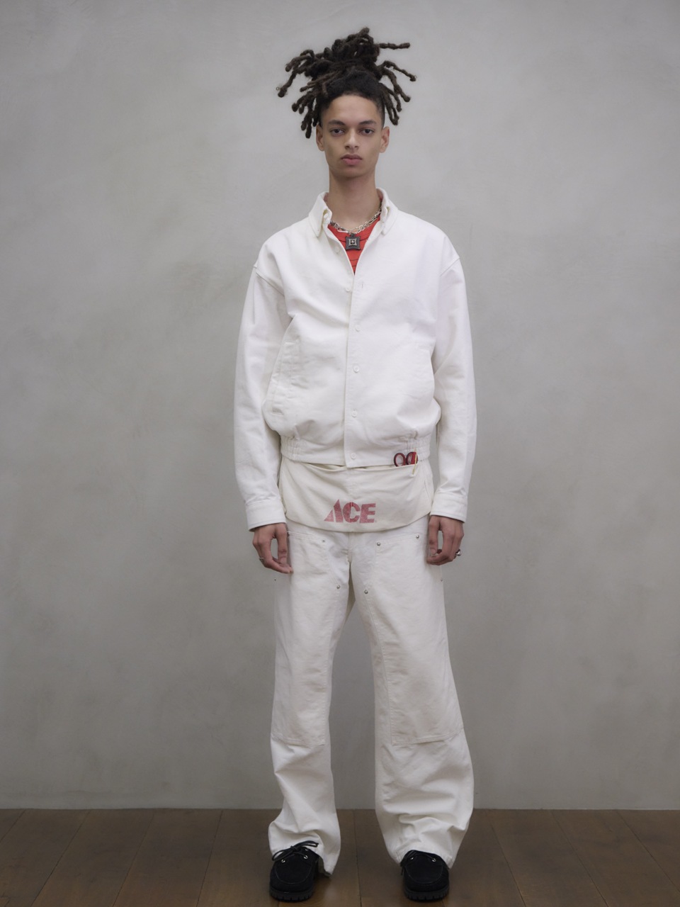 UNUSED アンユーズド 26SS US2543 Border short sleeve T-shirt (ECRU)