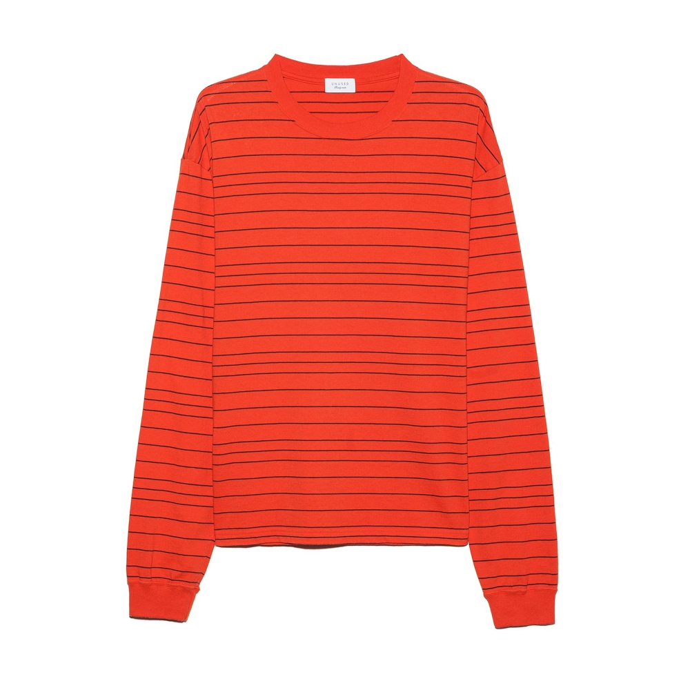 UNUSED アンユーズド 26SS US2544 Border long sleeve T-shirt (RED)