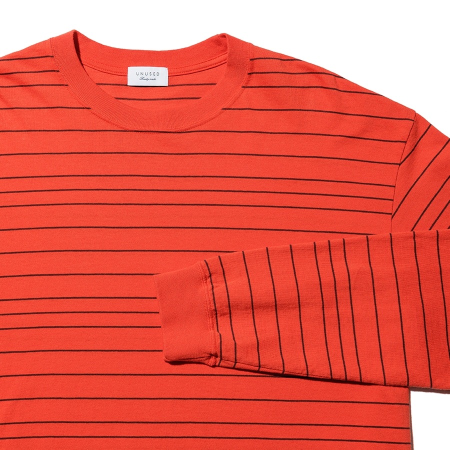 UNUSED アンユーズド 26SS US2544 Border long sleeve T-shirt (RED)