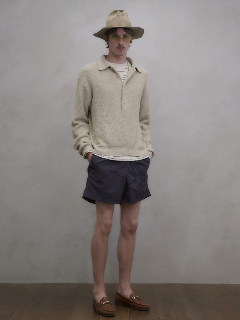 UNUSED アンユーズド 26SS US2544 Border long sleeve T-shirt (RED)