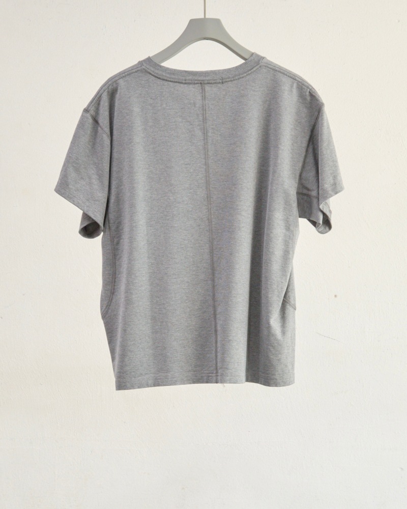 NVRFRGT ネヴァーフォーゲット 26SS PANELLED V-NECK HALF SLEEVE T-SHIRT (HEATHER GREY)