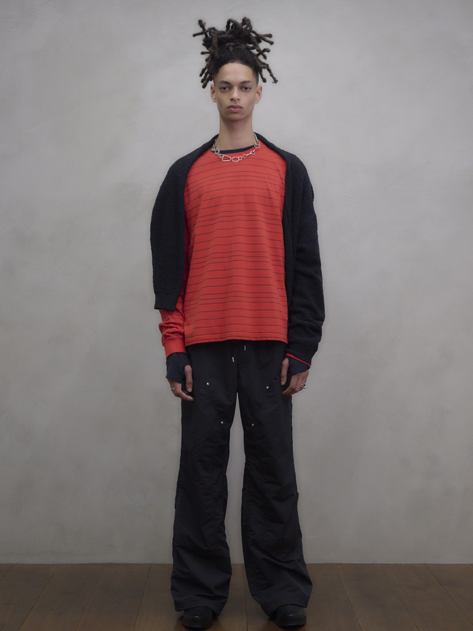 UNUSED アンユーズド 26SS US2544 Border long sleeve T-shirt (ECRU)