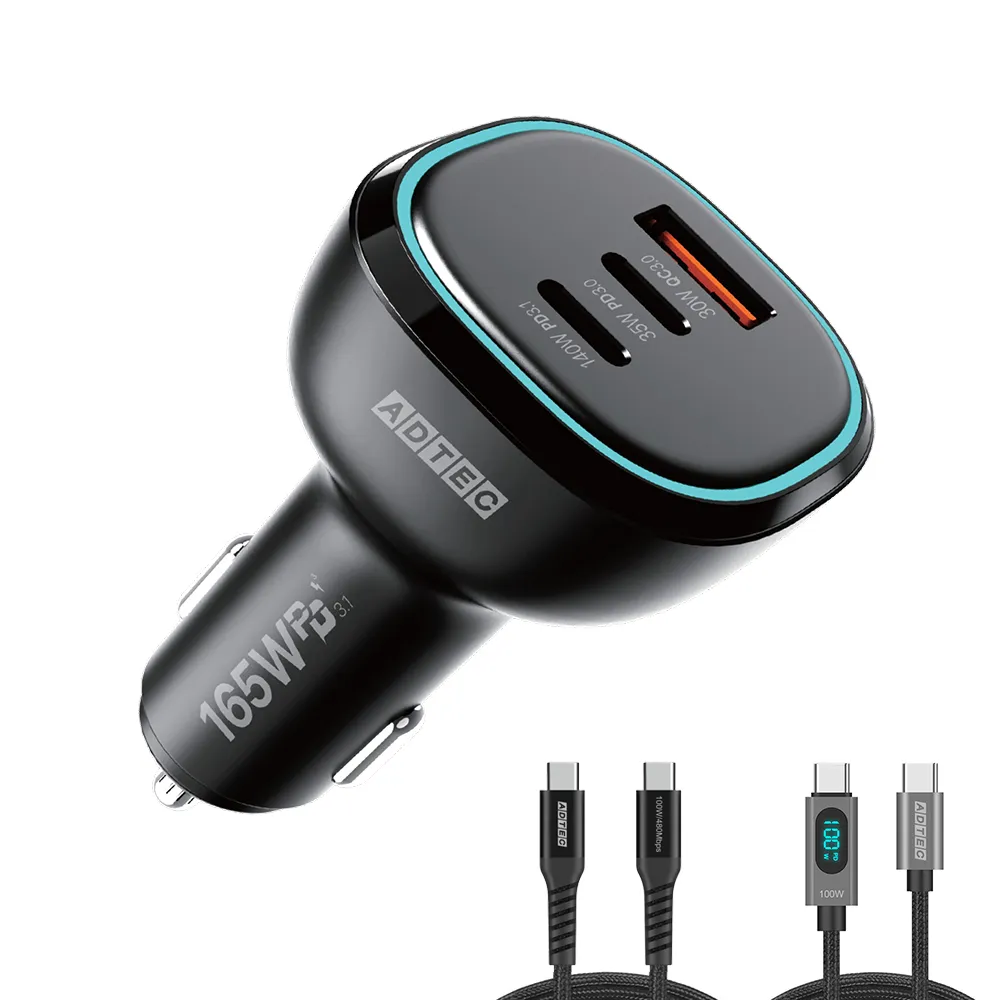 シガーソケット PD3.1 165W 車載PD充電器 ACPD-V165AC2シリーズ