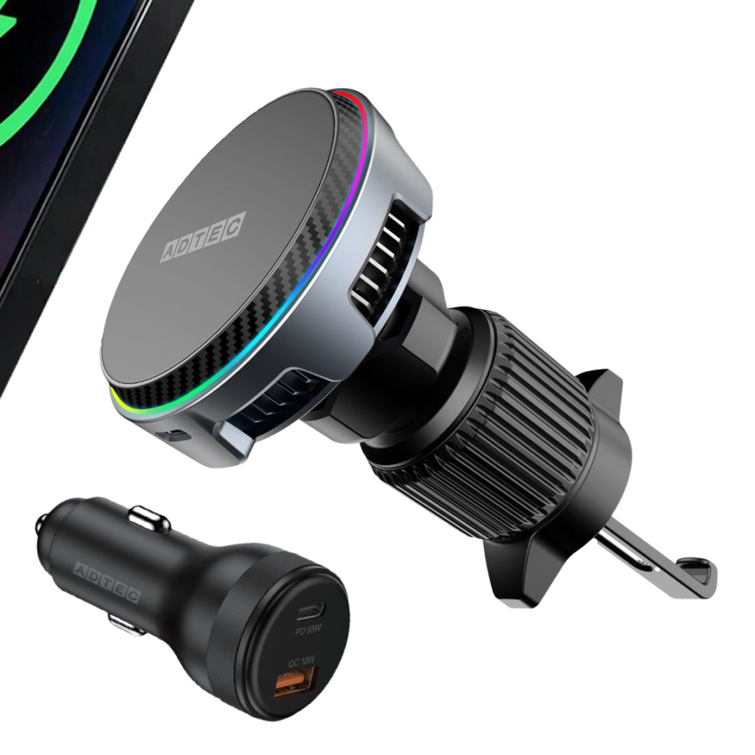 Qi2.2 25W ペルチェ冷却 車載用マグネット式ワイヤレス充電器 ACWPD-V025M-QI22-83W