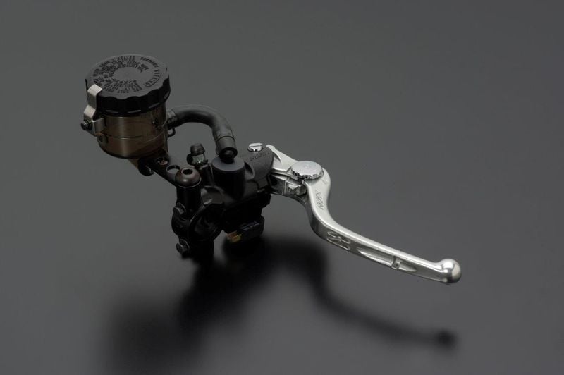 ADVANTAGE NISSIN アドバンテージ・ニッシン　B/M φ5/8（φ1/2相当）ラジアルブレーキマスター　スモークタンク仕様　black/silverlever   鋳造 ショートレバータイプ