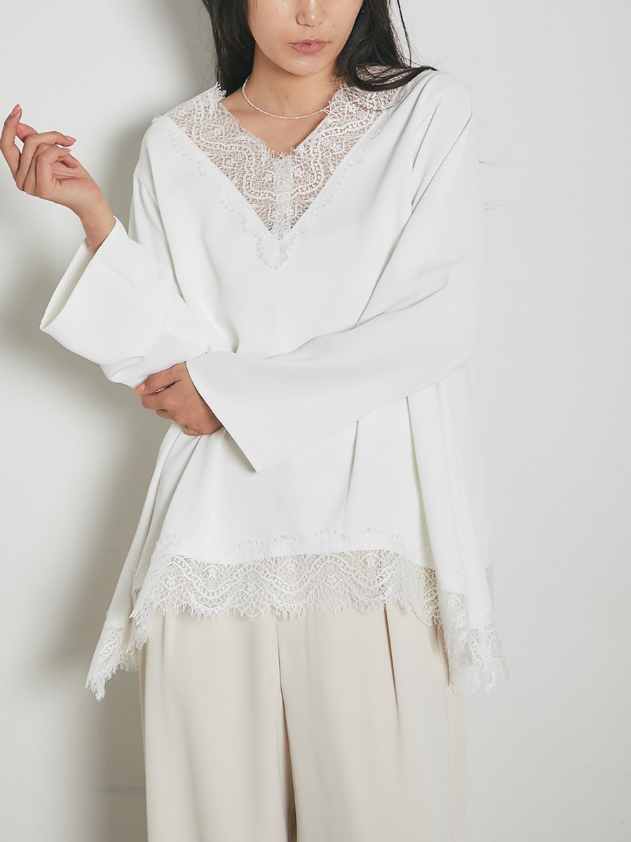 レーストリムブラウス | Shirts/Blouse | AEFRE