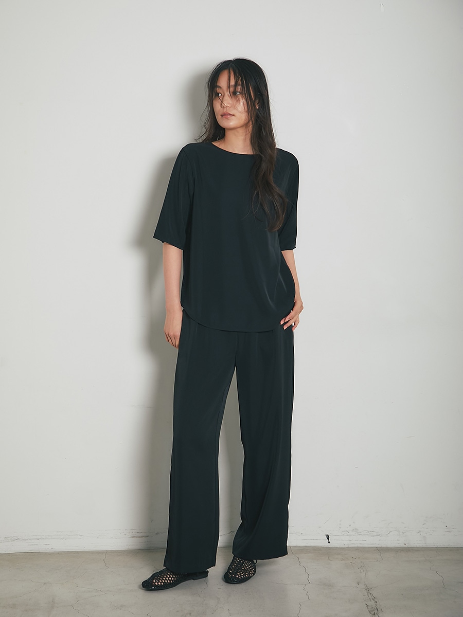 BRIEFING ブラック ストレートパンツ タックストレートパンツ | Pants | AEFRE