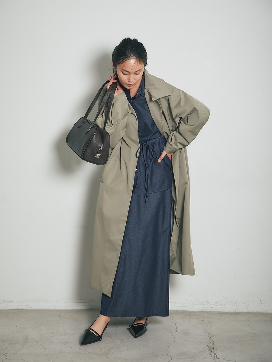 スタンドカラードルマンタフタコート | Coat | AEFRE
