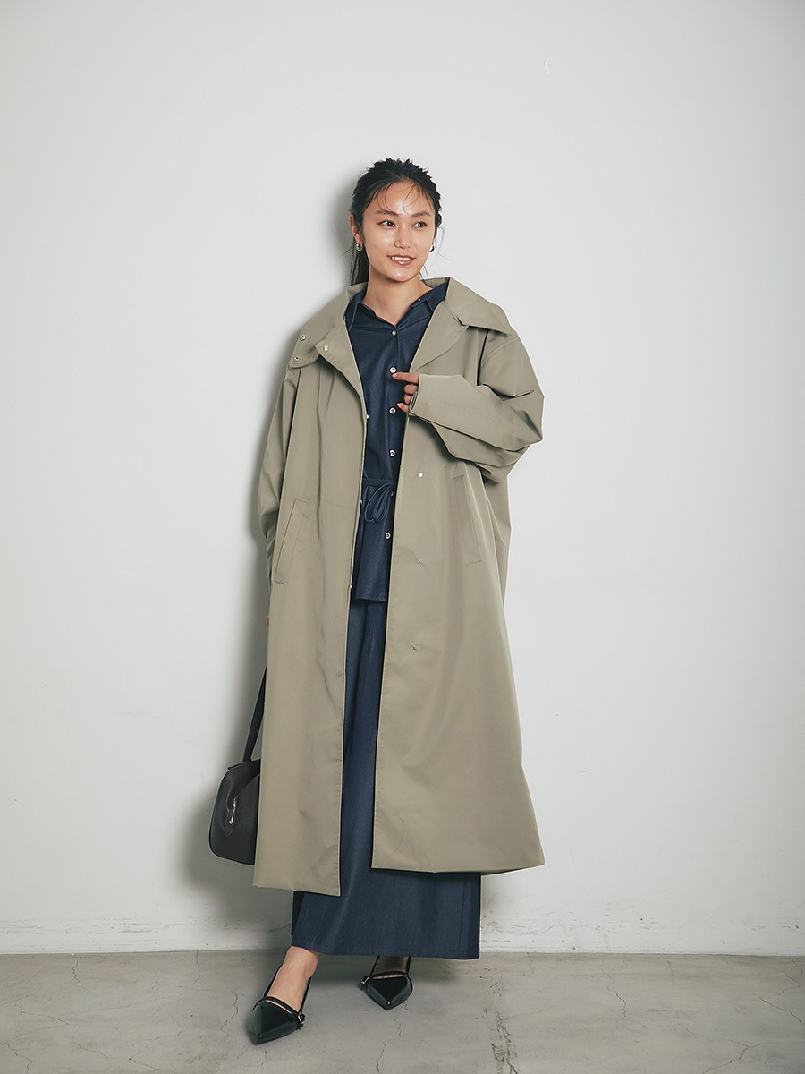 StALMEIDA コート ZIP FIVE -White Line- ステンカラーコート コート 卒業式 「White