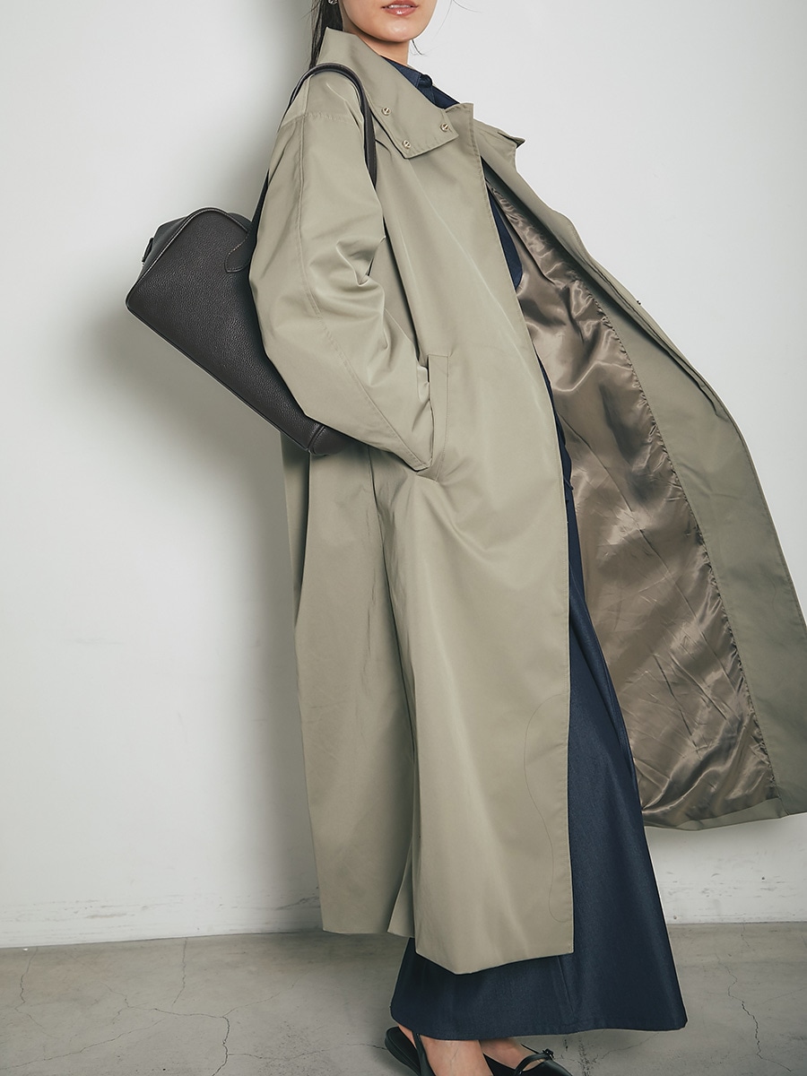 スタンドカラードルマンタフタコート | Coat | AEFRE
