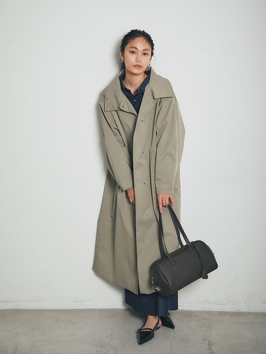 エクソナイン　ダーマコード(送料かかるので値引不可 スタンドカラードルマンタフタコート | Coat | AEFRE