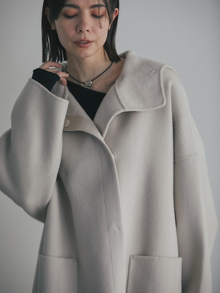 ウール混接結フードロングコート | Coat | AEFRE