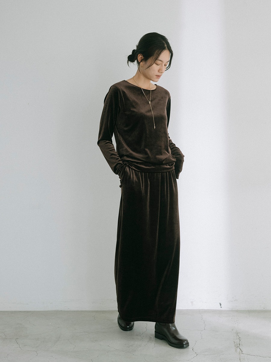 美品　アルチビオ　黒 ベルベット セットアップ ベスト スカート40L org.jpg