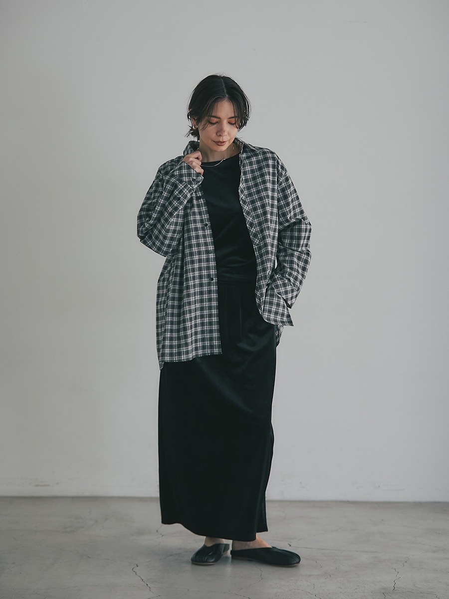 べロアトップス/ファスナースリットスカートセットアップ | Set up | AEFRE