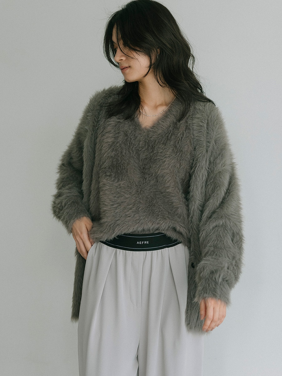 シャギーニットカーディガン | Knit | AEFRE