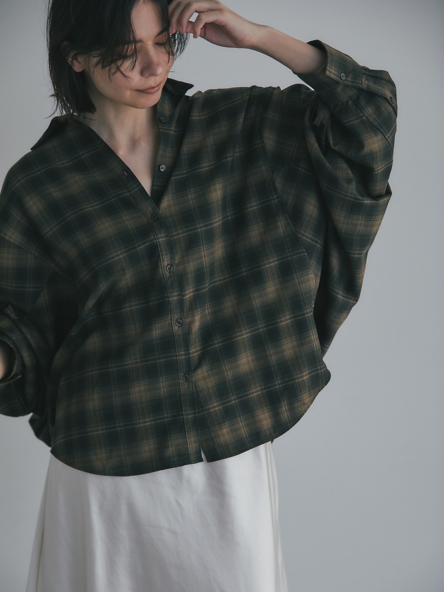 チェック柄ドルマンオーバーシャツ | Shirts/Blouse | AEFRE