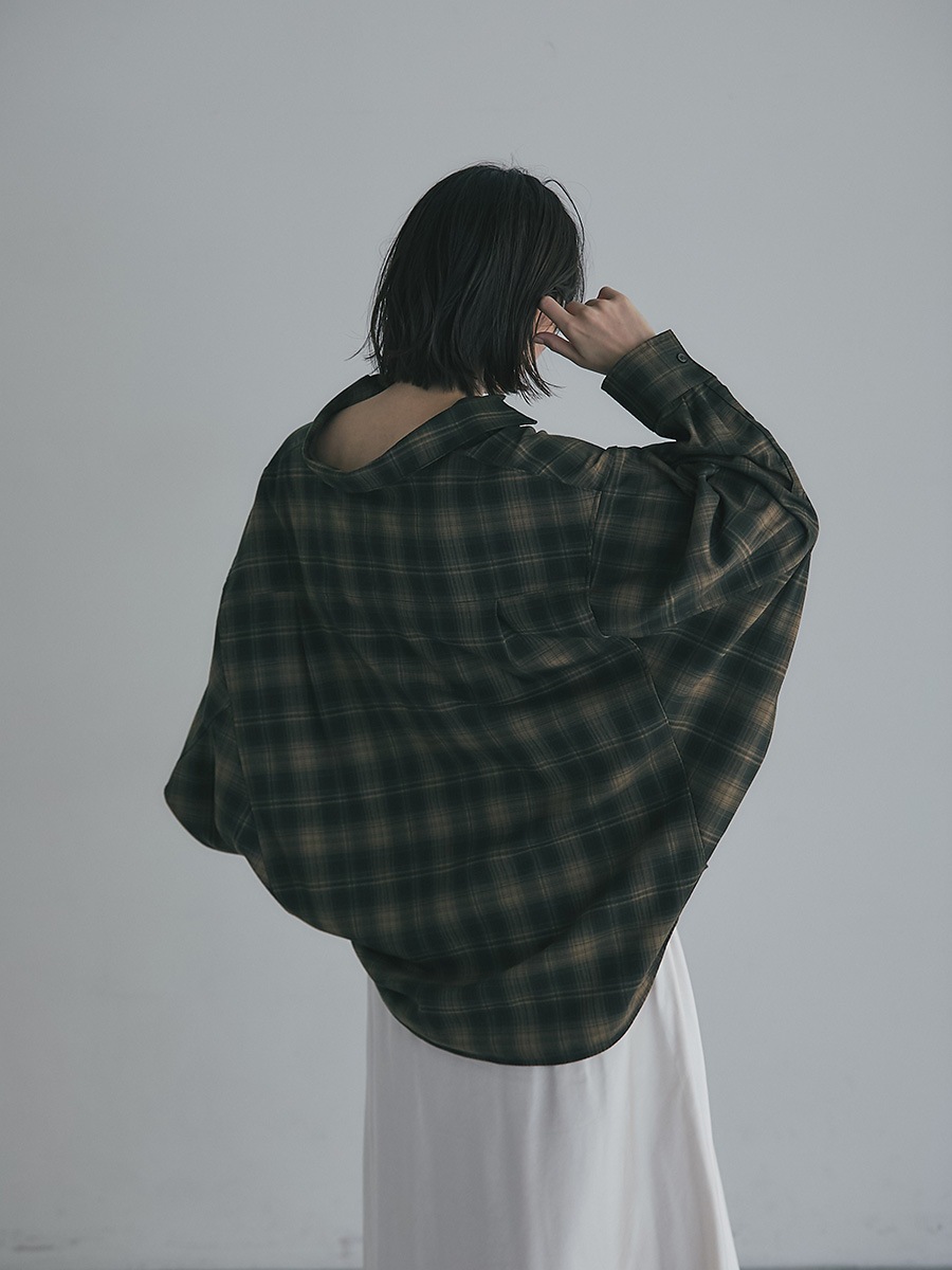 チェック柄ドルマンオーバーシャツ | Shirts/Blouse | AEFRE