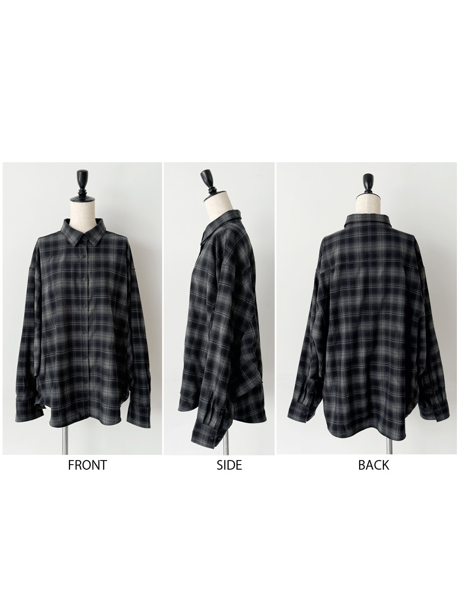 チェック柄ドルマンオーバーシャツ | Shirts/Blouse | AEFRE