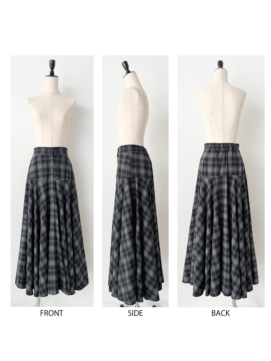 チェック柄サークルフレアスカート | Skirt | AEFRE