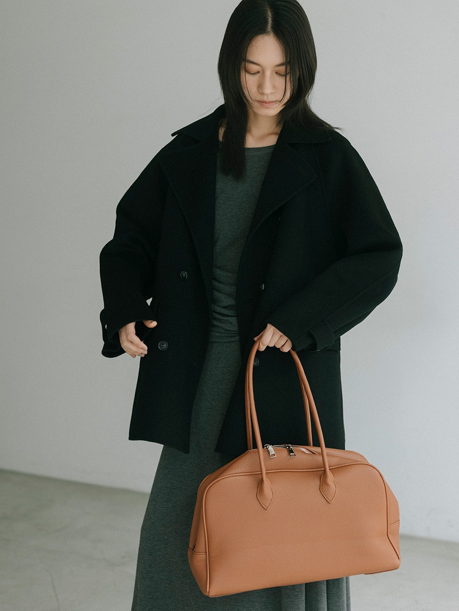 ウール混接結オーバーピーコート | Coat | AEFRE