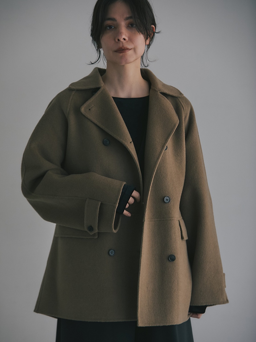 ウール混接結オーバーピーコート | Coat | AEFRE